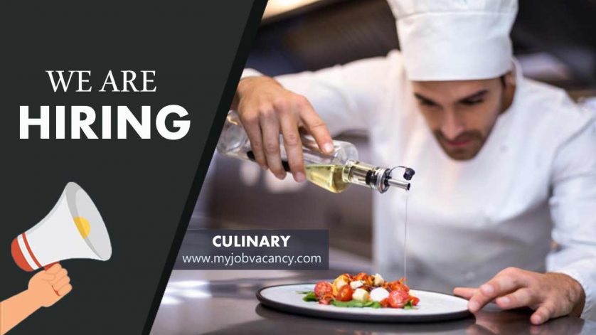 Culinary latest job vacancy