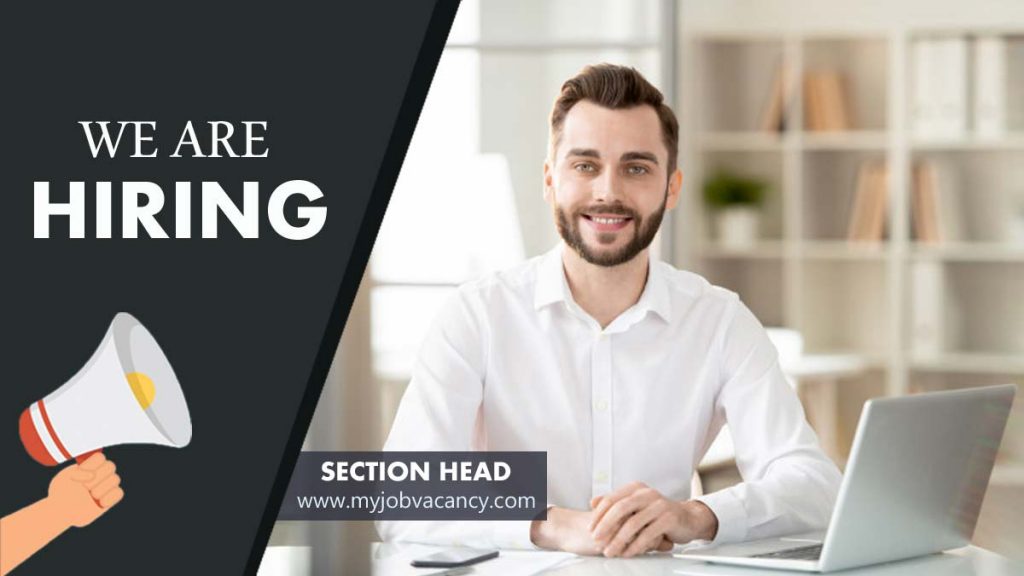 Section Head job vacancy