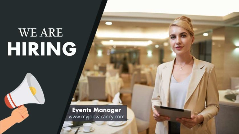 events manager job vacancy