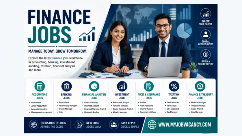 Finance jobs worldwide in accounting, banking, investment, auditing and financial analysis