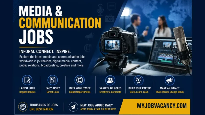Media and communication jobs worldwide in journalism, digital media, content, PR and broadcasting